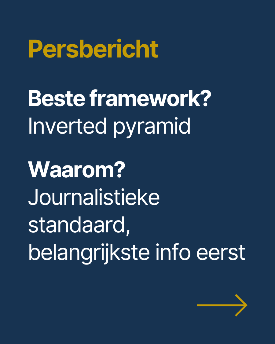 Persbericht inverted pyramid